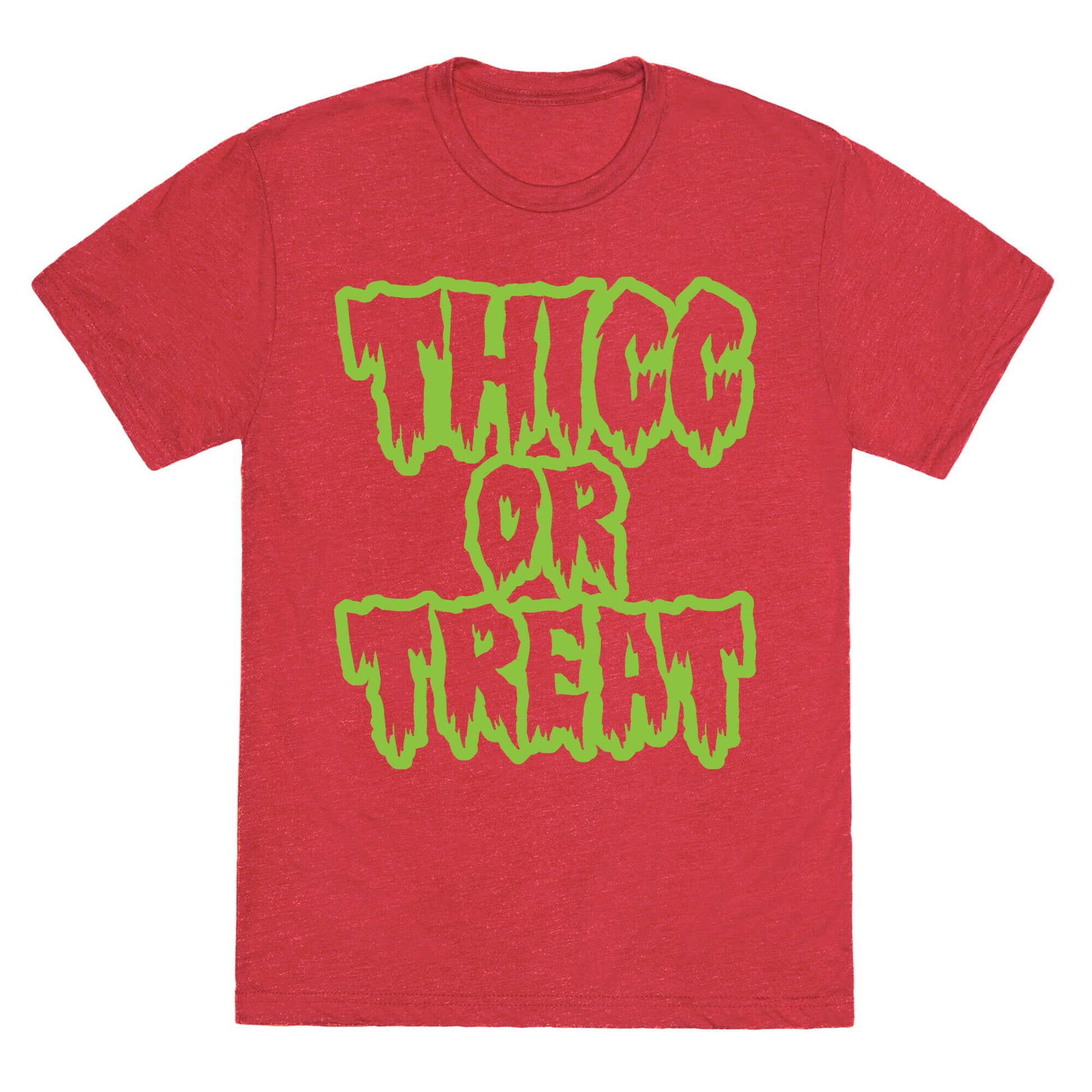 Thicc Or Treat White Print Unisex Triblend Tee
