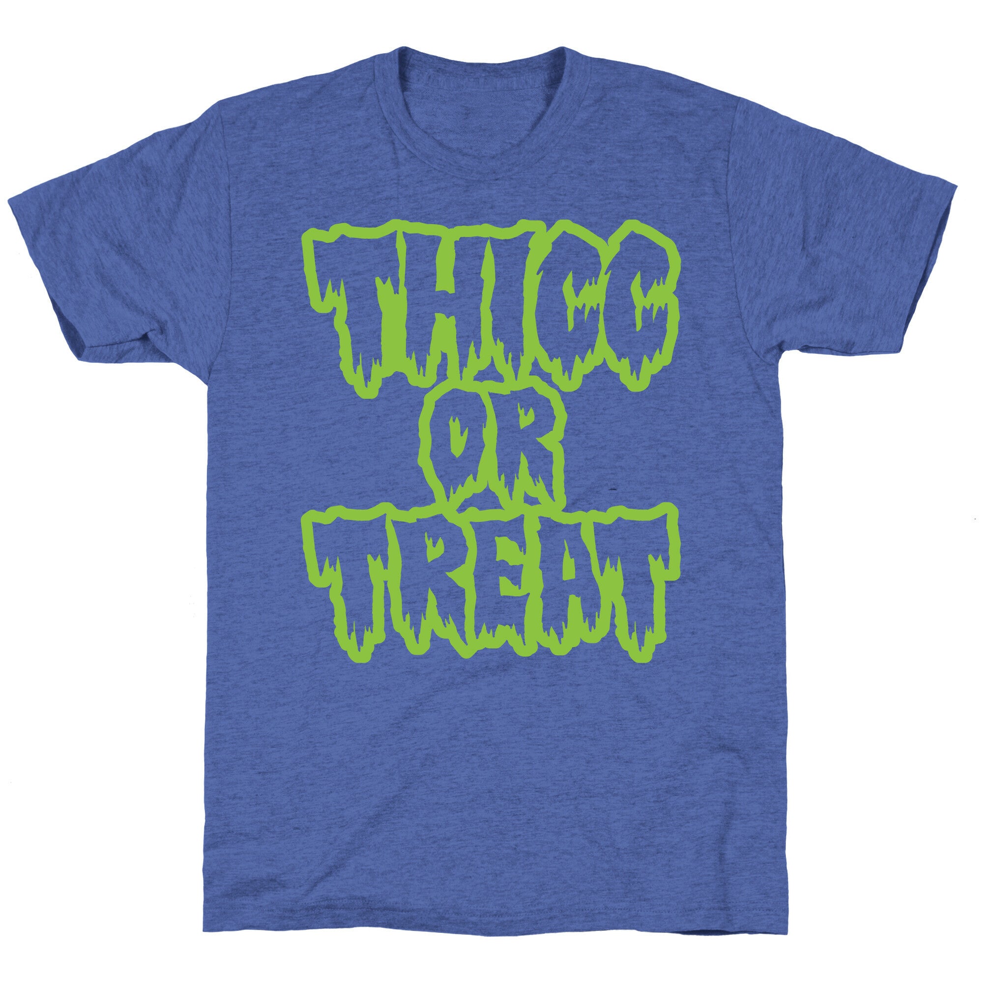 Thicc Or Treat White Print Unisex Triblend Tee