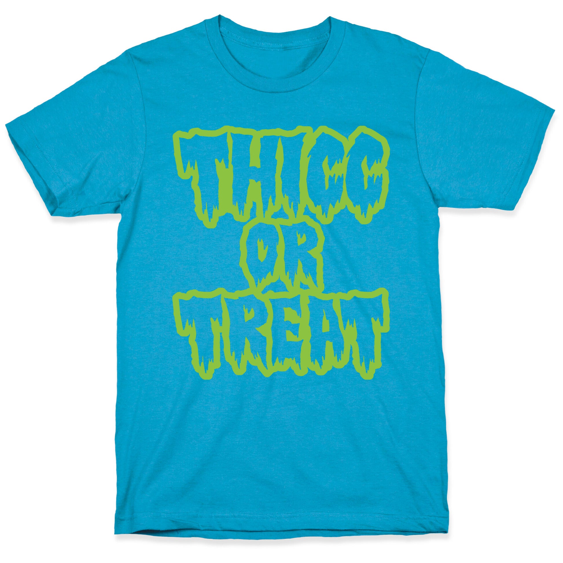 Thicc Or Treat White Print Unisex Triblend Tee