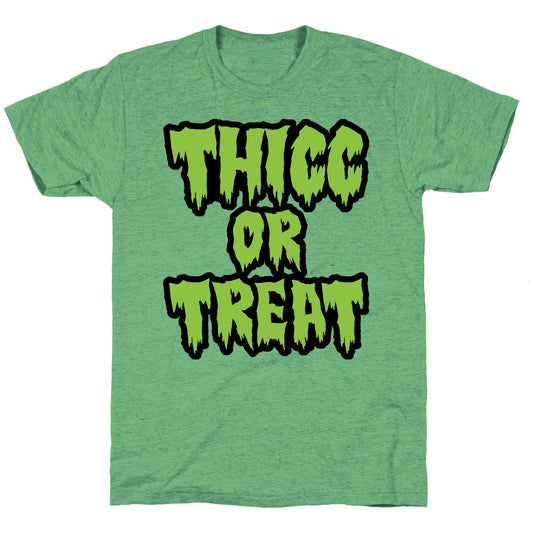 Thicc Or Treat Unisex Triblend Tee