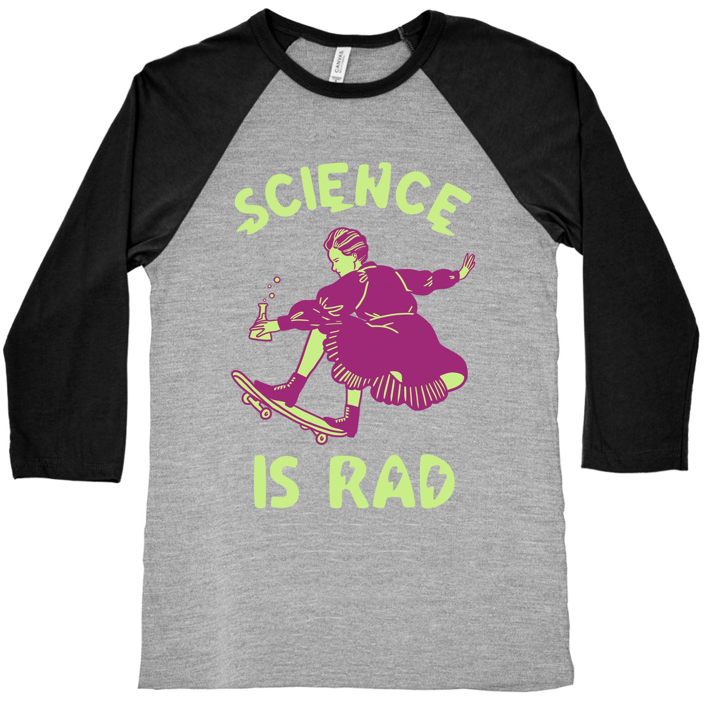 Science Is Rad (Marie Curie) Baseball Tee