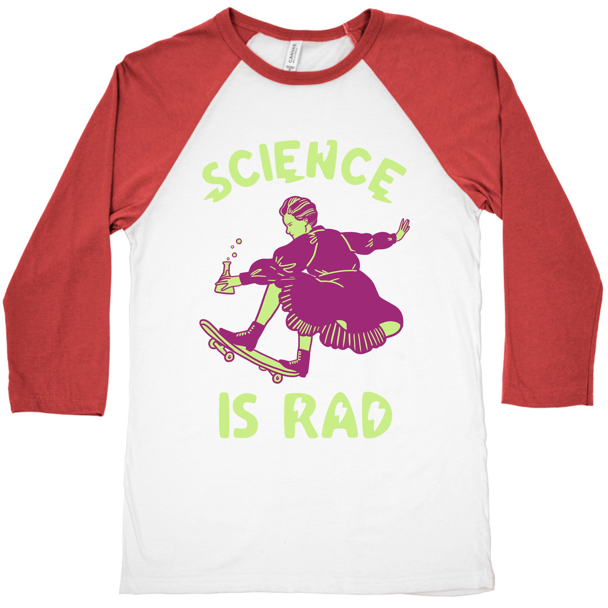 Science Is Rad (Marie Curie) Baseball Tee
