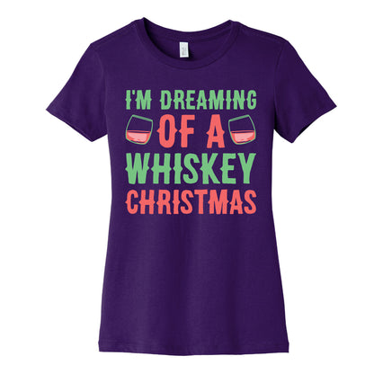 I'm Dreaming Of A Whiskey Christmas Women's Cotton Tee