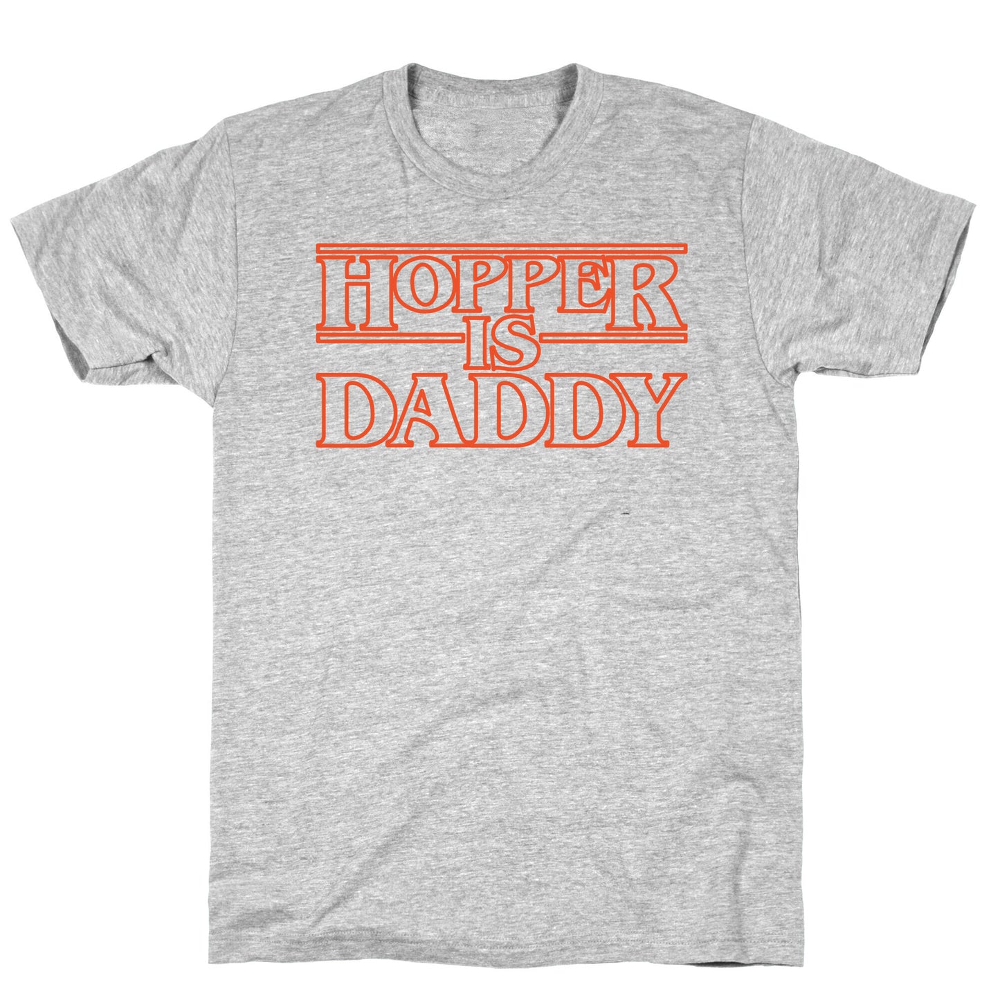 Hopper Is Daddy Parody White Print T-Shirt