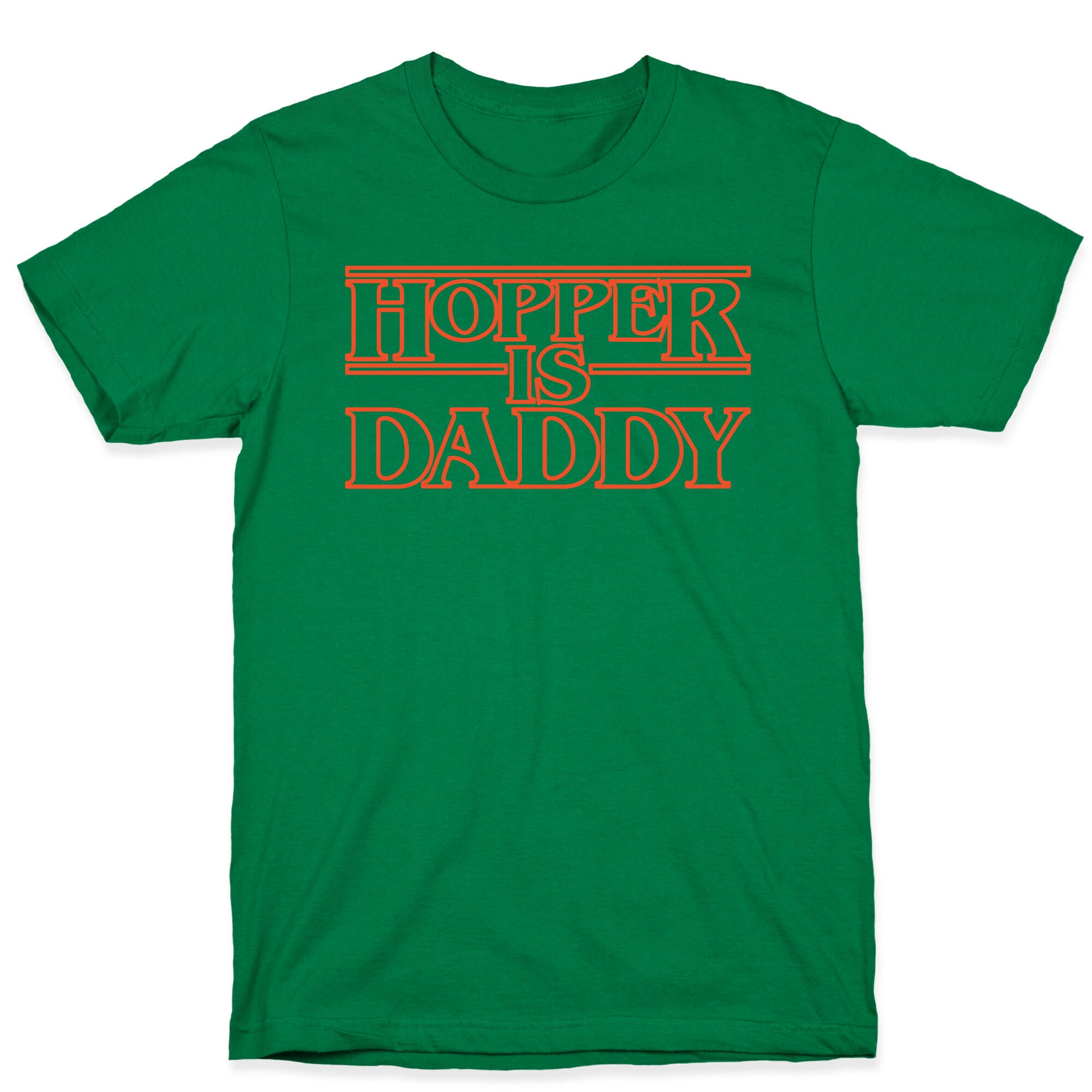 Hopper Is Daddy Parody White Print T-Shirt