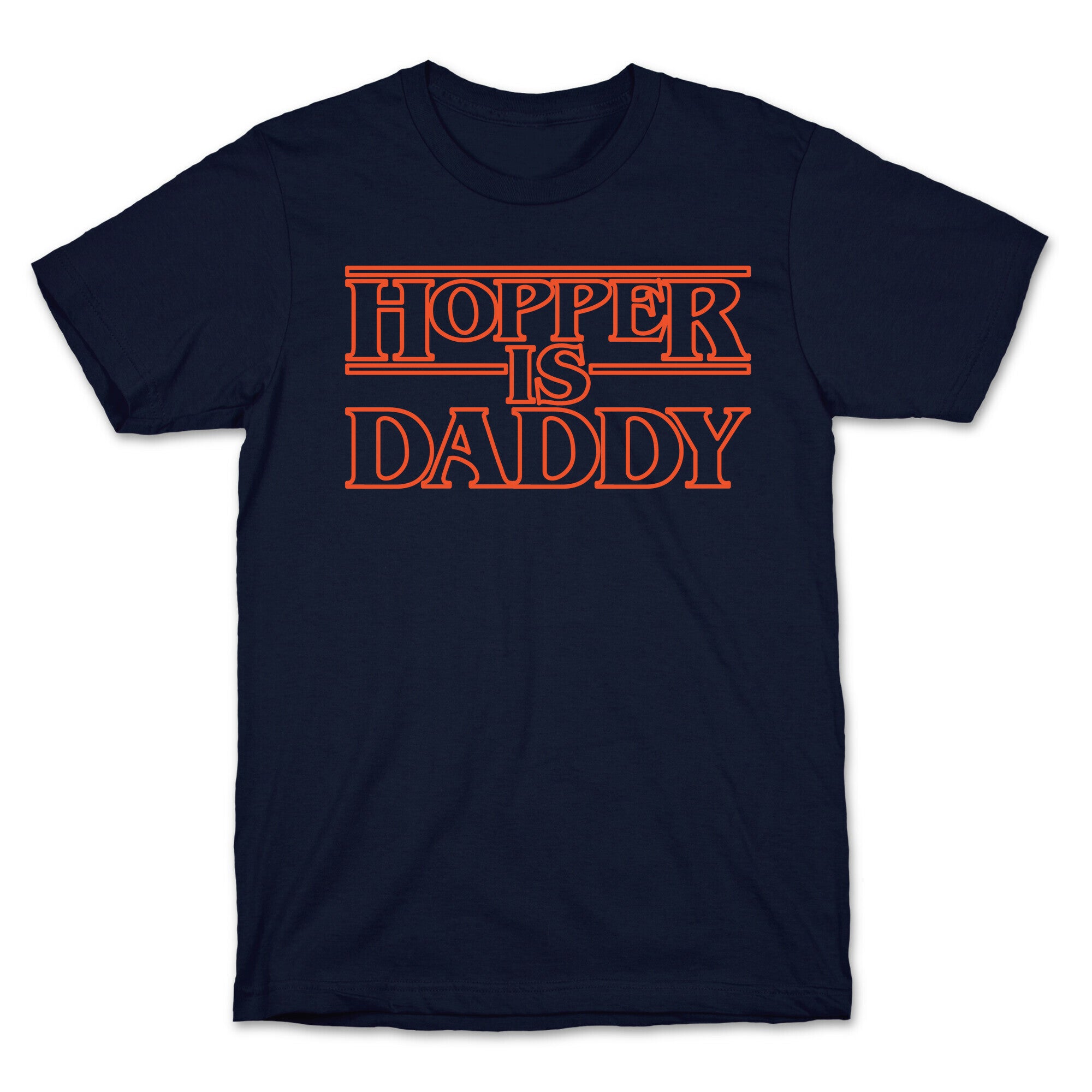 Hopper Is Daddy Parody White Print T-Shirt