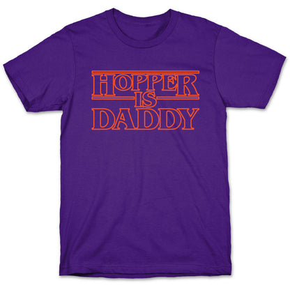 Hopper Is Daddy Parody White Print T-Shirt