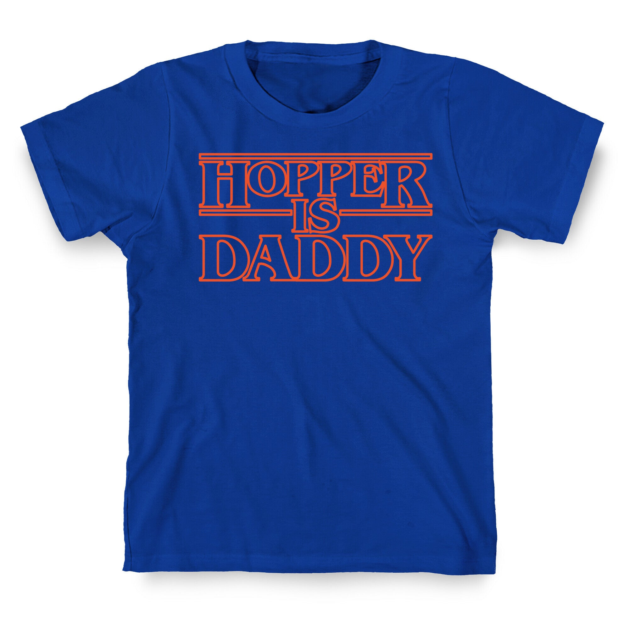 Hopper Is Daddy Parody White Print T-Shirt