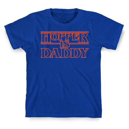 Hopper Is Daddy Parody White Print T-Shirt