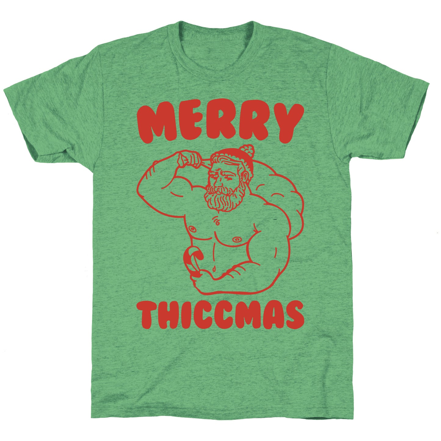 Merry Thiccmas Parody Unisex Triblend Tee