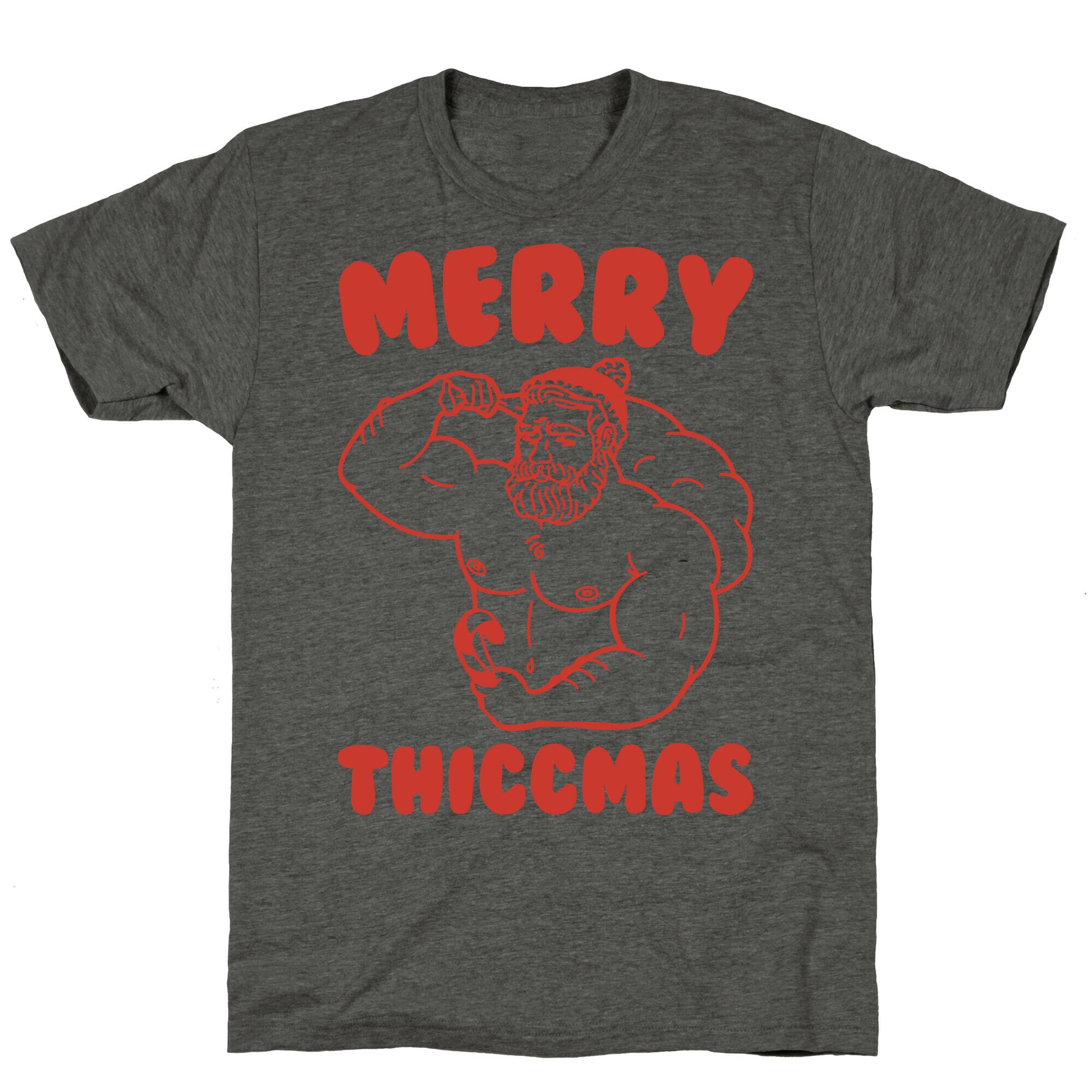Merry Thiccmas Parody Unisex Triblend Tee