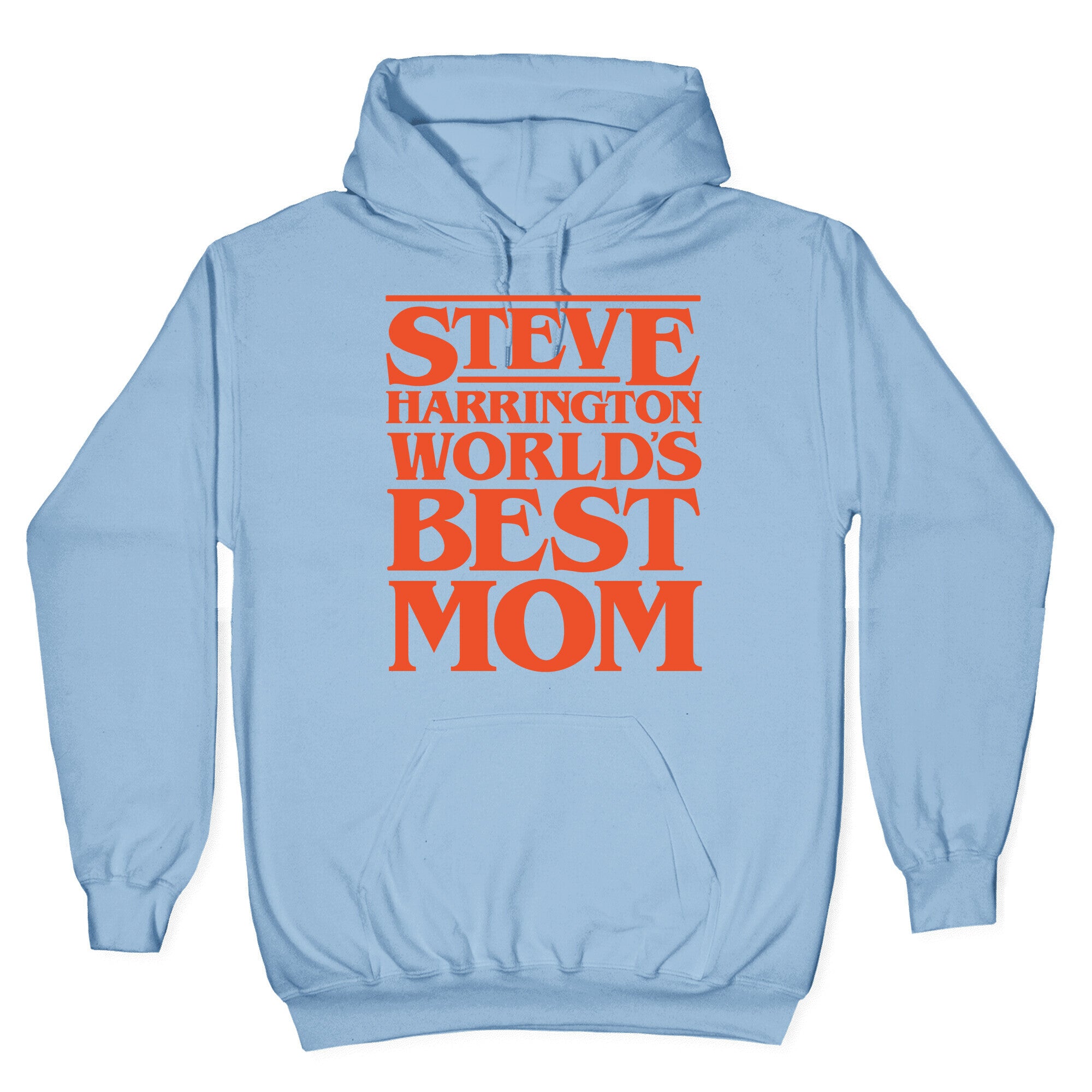 Steve Harrington World's Best Mom Parody White Print Hoodie