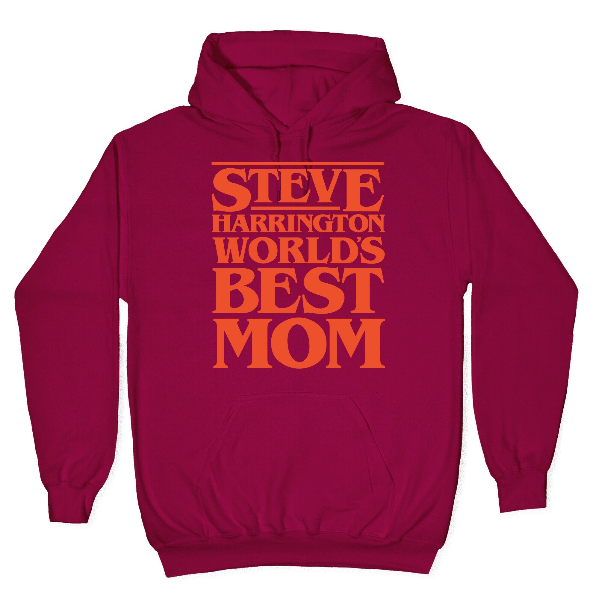 Steve Harrington World's Best Mom Parody White Print Hoodie
