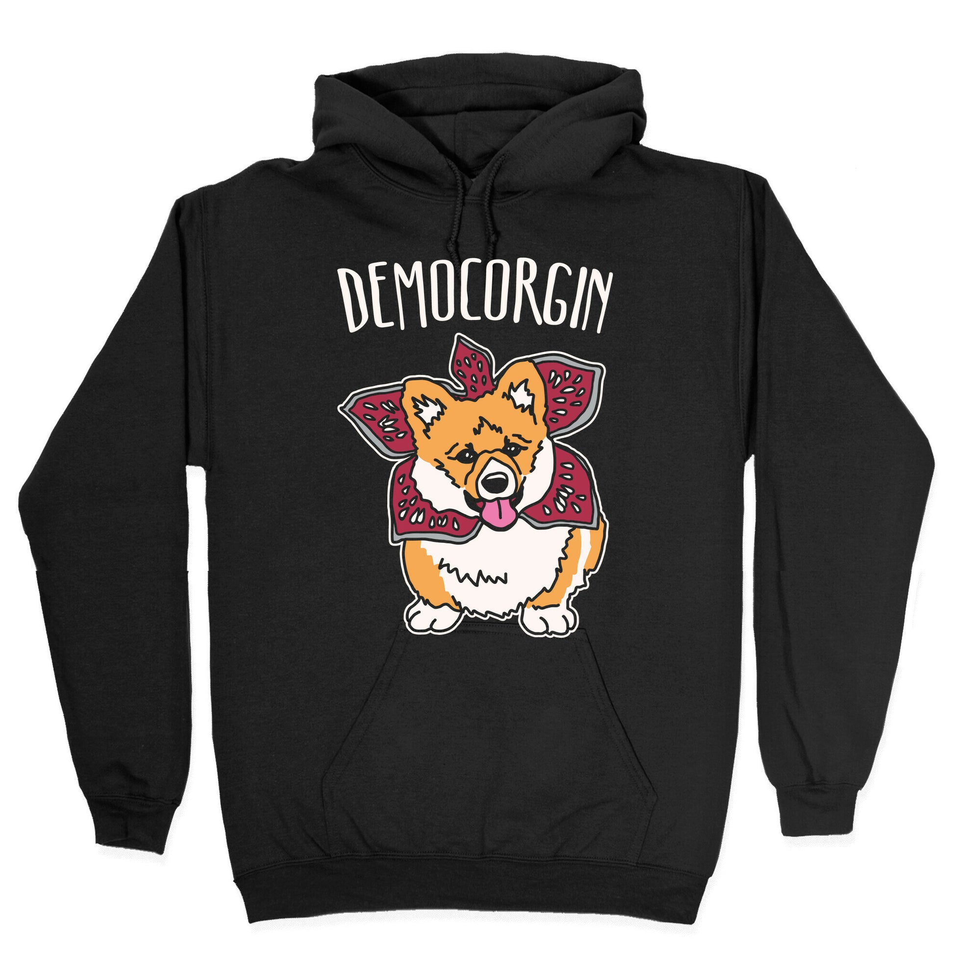 Democorgin Parody White Print Hoodie