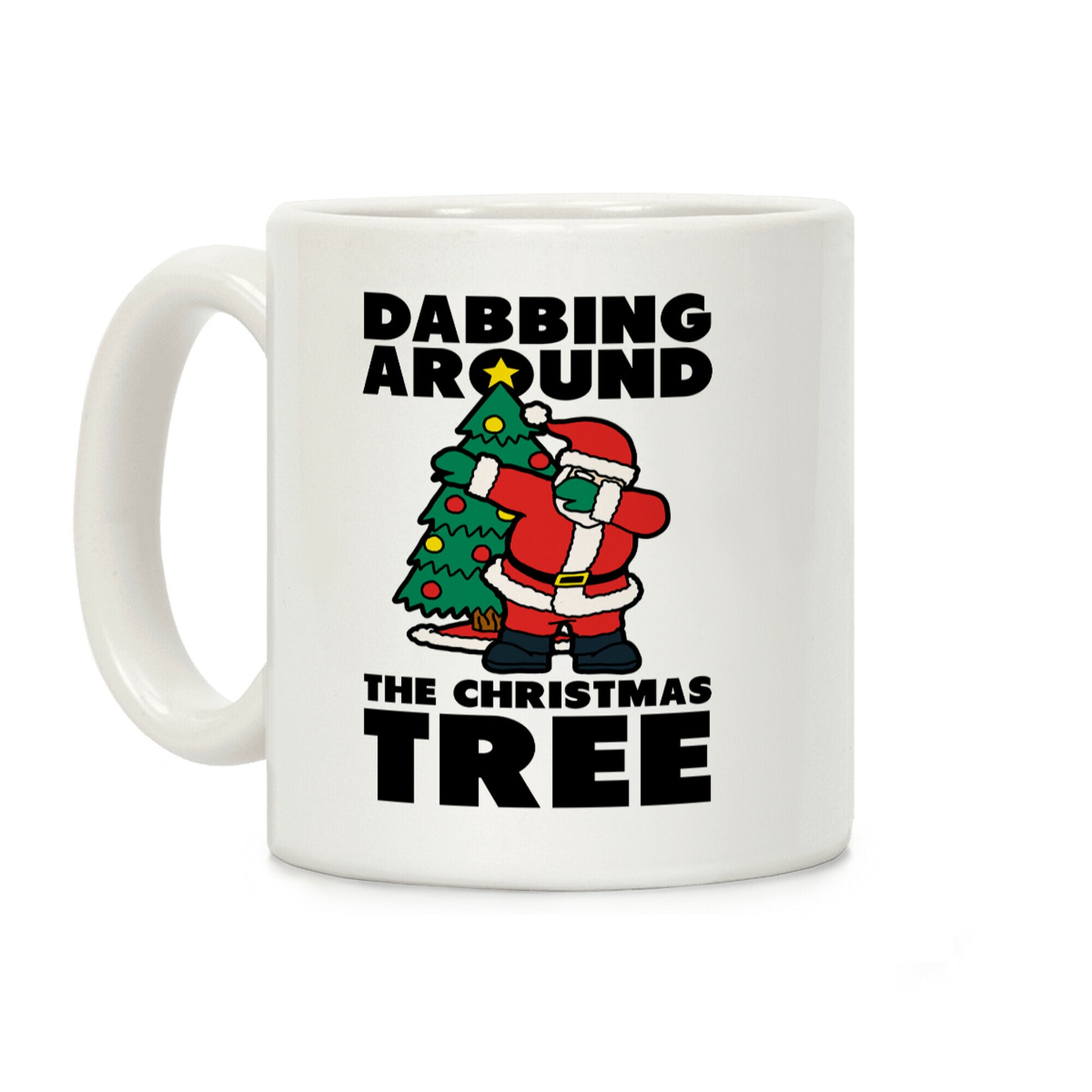 Dabbing Around the Christmas Tree Coffee Mug