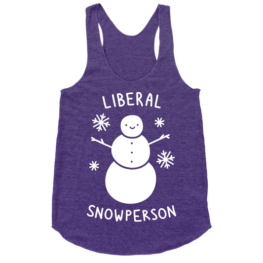 Liberal Snowperson Racerback Tank