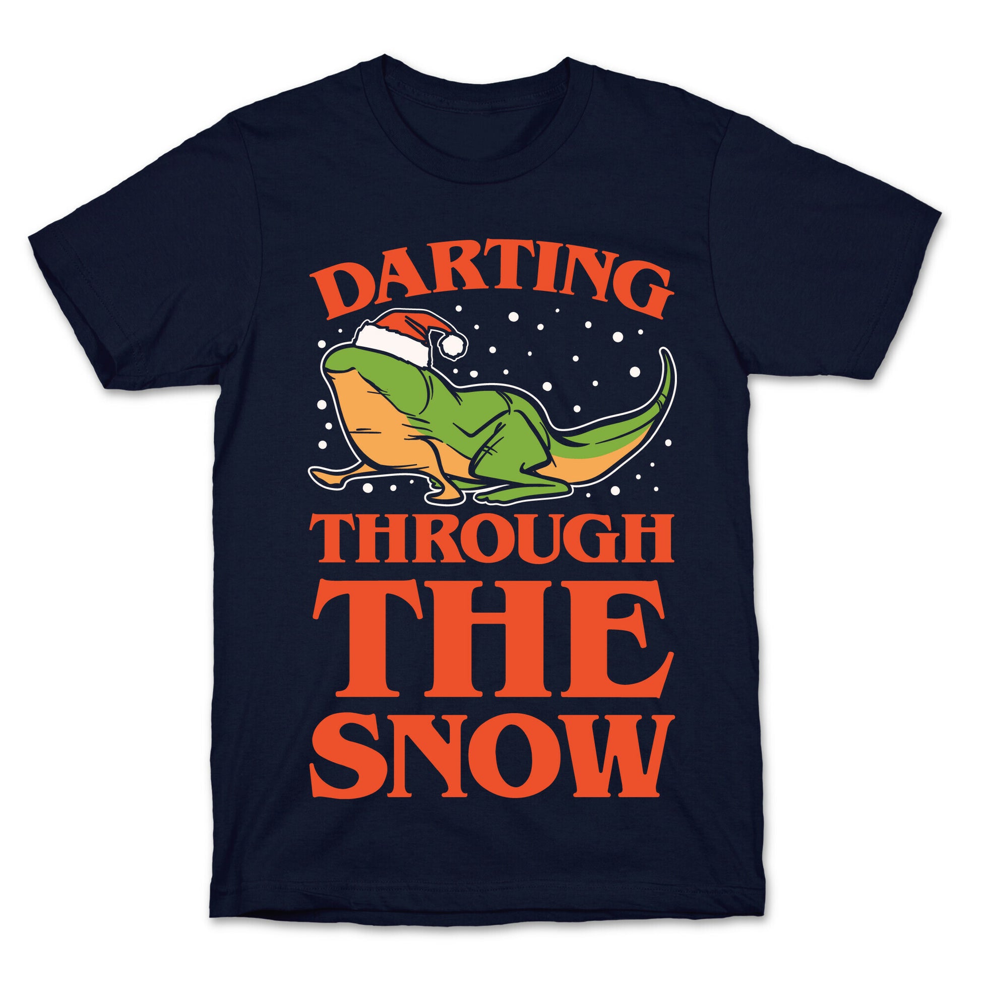 Darting Through The Snow Parody White Print T-Shirt