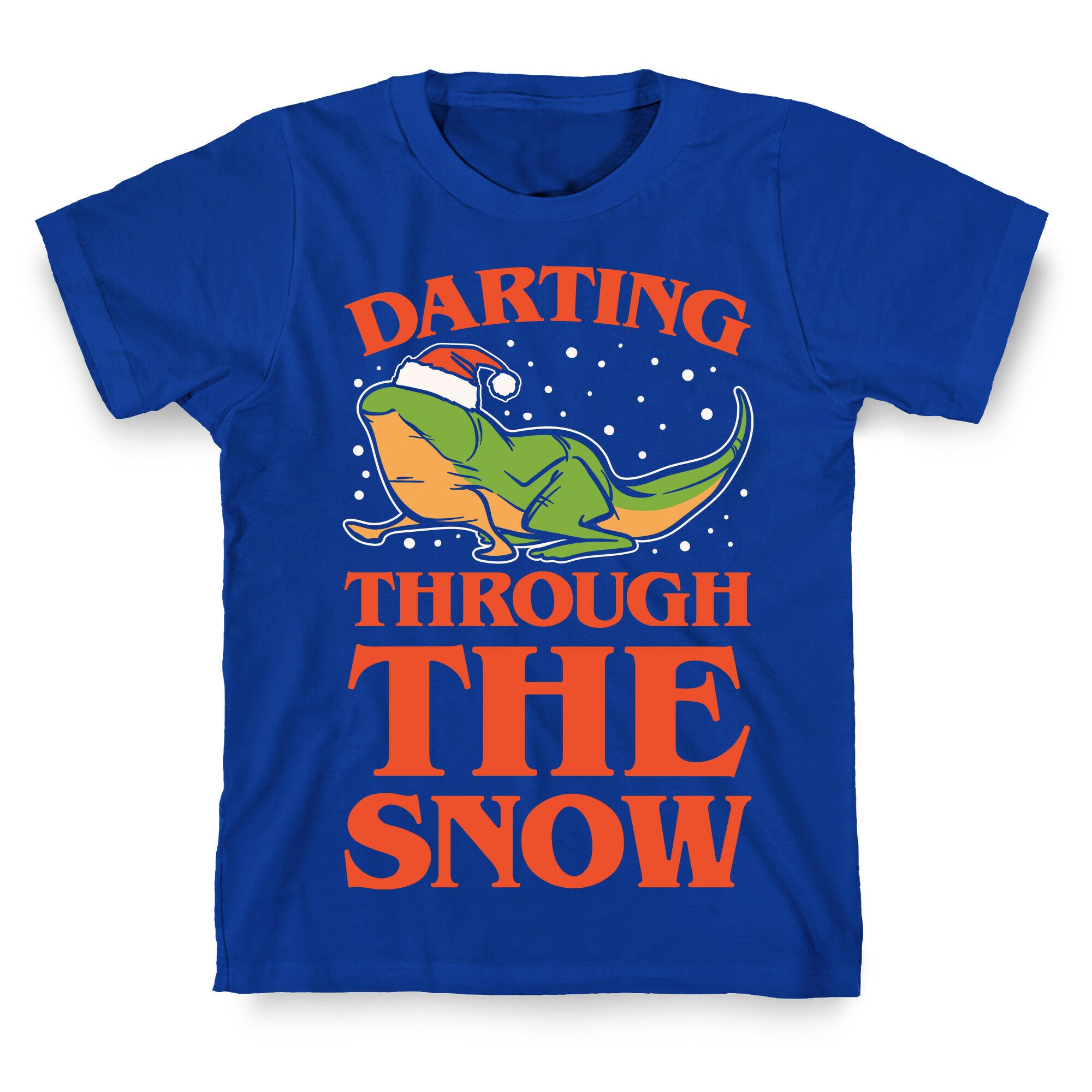 Darting Through The Snow Parody White Print T-Shirt