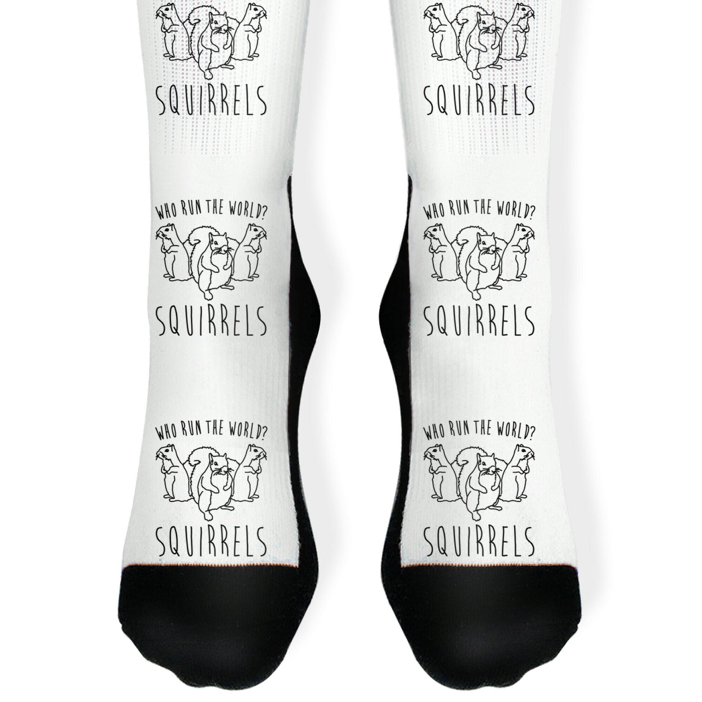 Who Run The World Squirrels Parody Socks