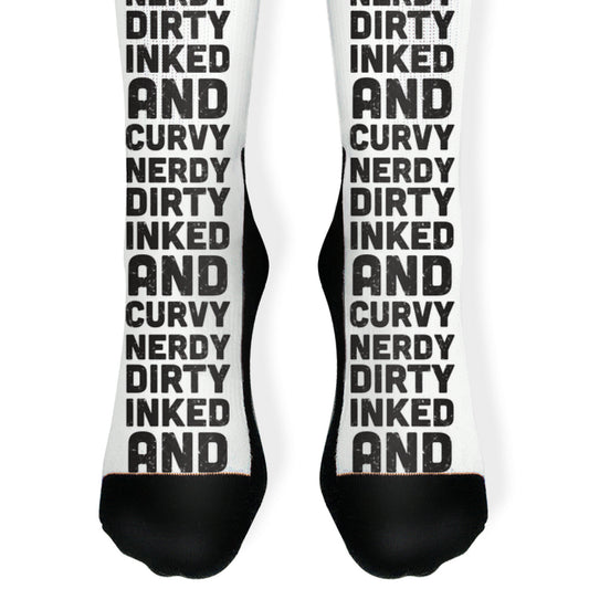 Nerdy, Dirty, Inked And Curvy Socks