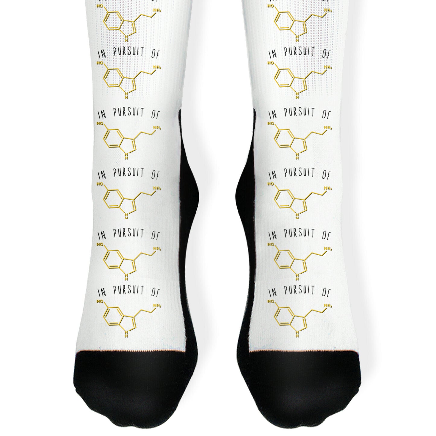 In Pursuit of Happiness (Serotonin Molecule) Socks