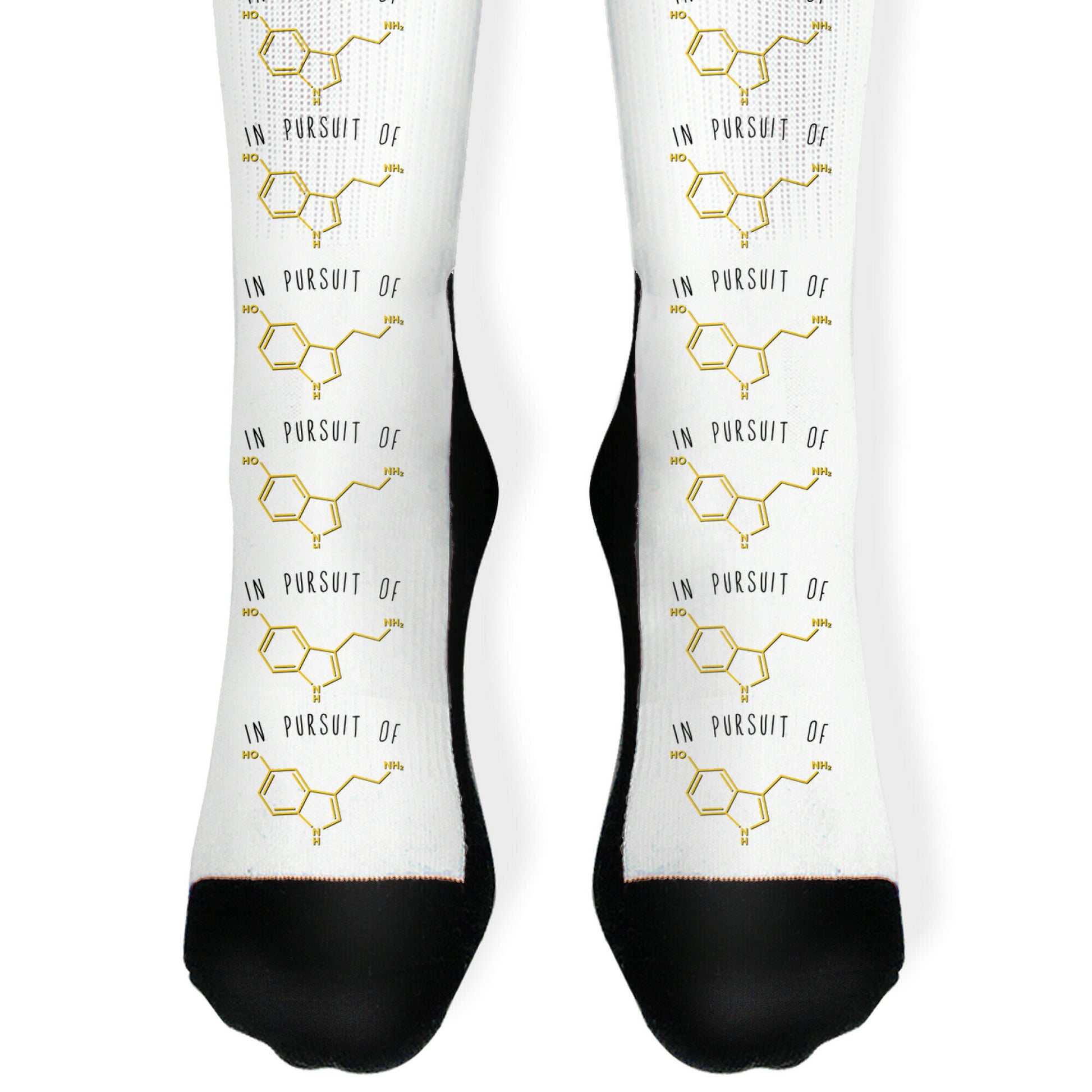 In Pursuit of Happiness (Serotonin Molecule) Socks
