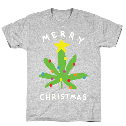 Merry Christmas Pot Leaf T-Shirt