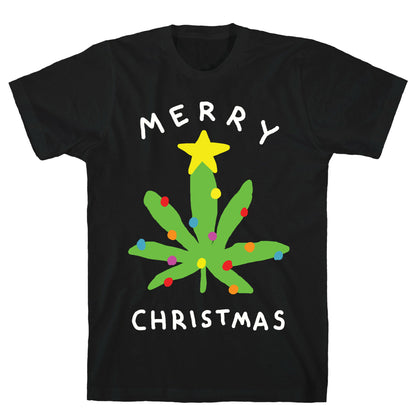 Merry Christmas Pot Leaf T-Shirt