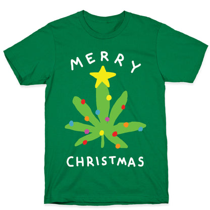 Merry Christmas Pot Leaf T-Shirt