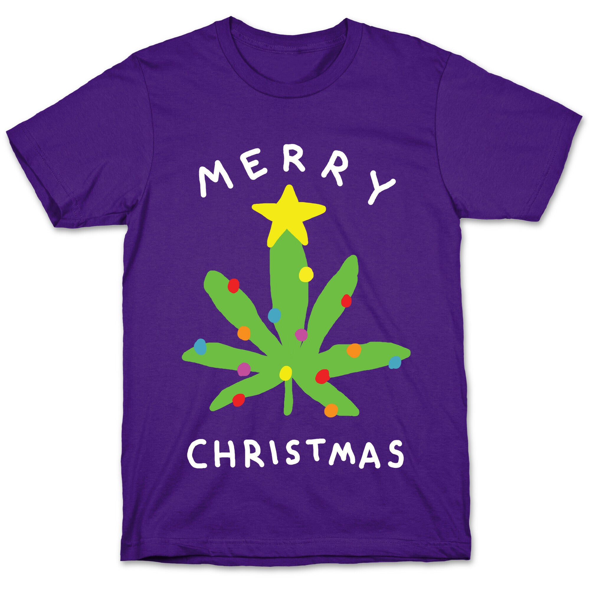 Merry Christmas Pot Leaf T-Shirt