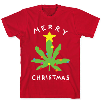 Merry Christmas Pot Leaf T-Shirt