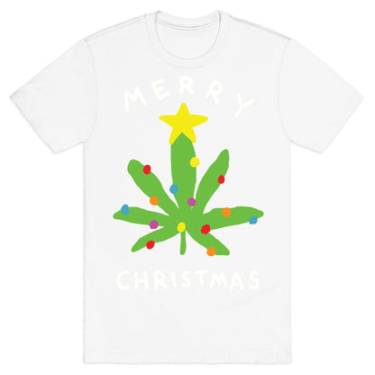 Merry Christmas Pot Leaf T-Shirt