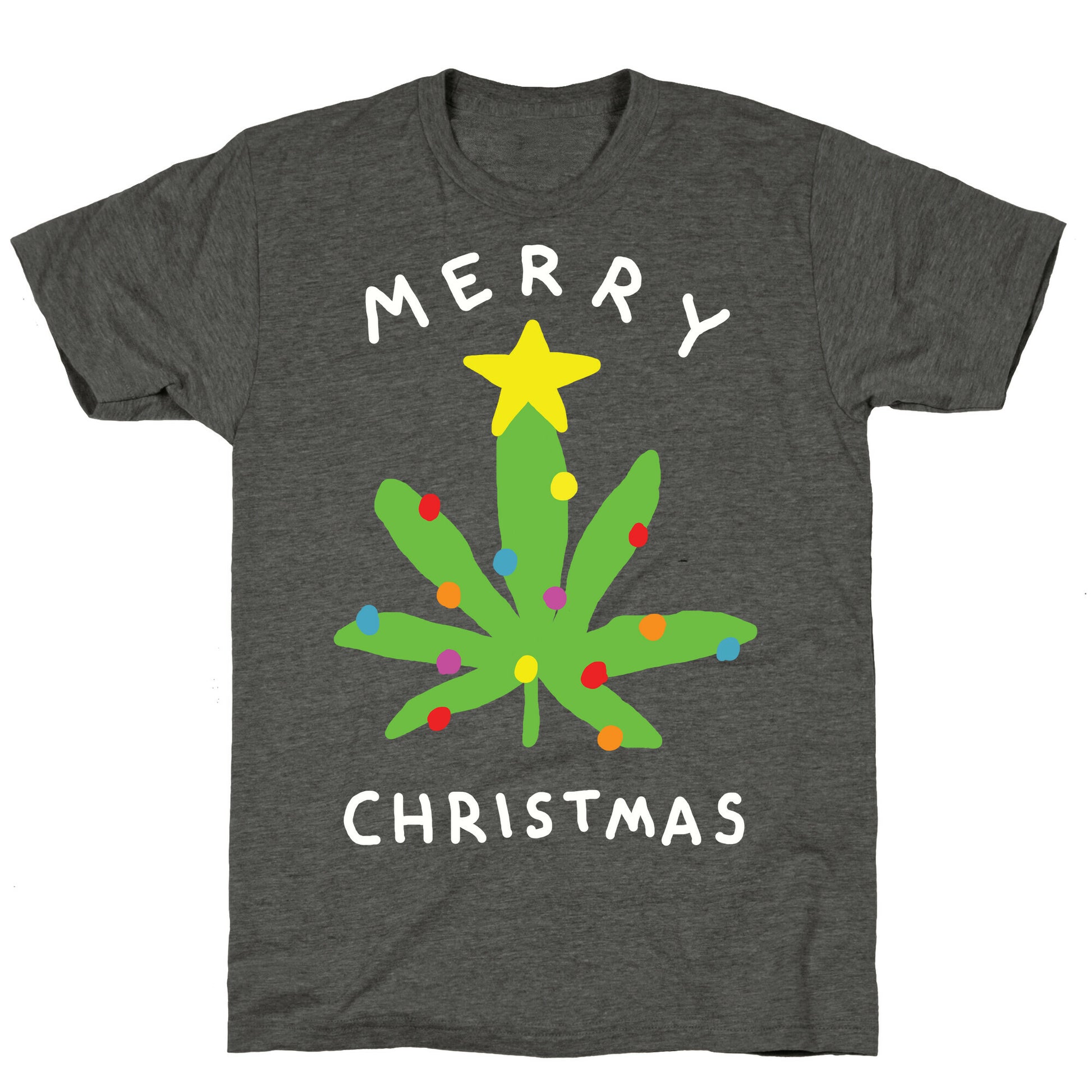 Merry Christmas Pot Leaf Unisex Triblend Tee