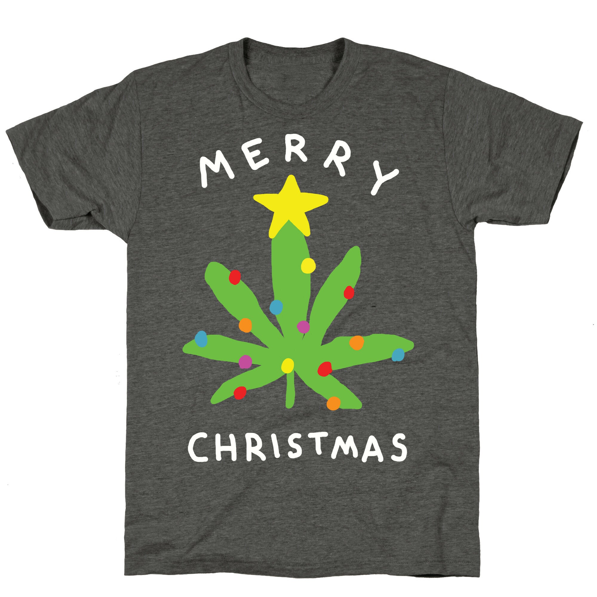 Merry Christmas Pot Leaf Unisex Triblend Tee