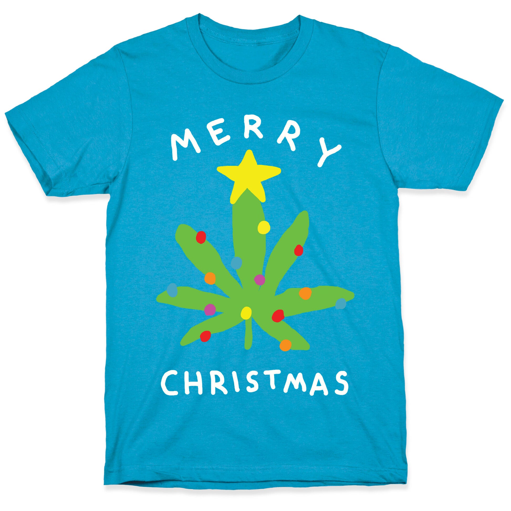Merry Christmas Pot Leaf Unisex Triblend Tee