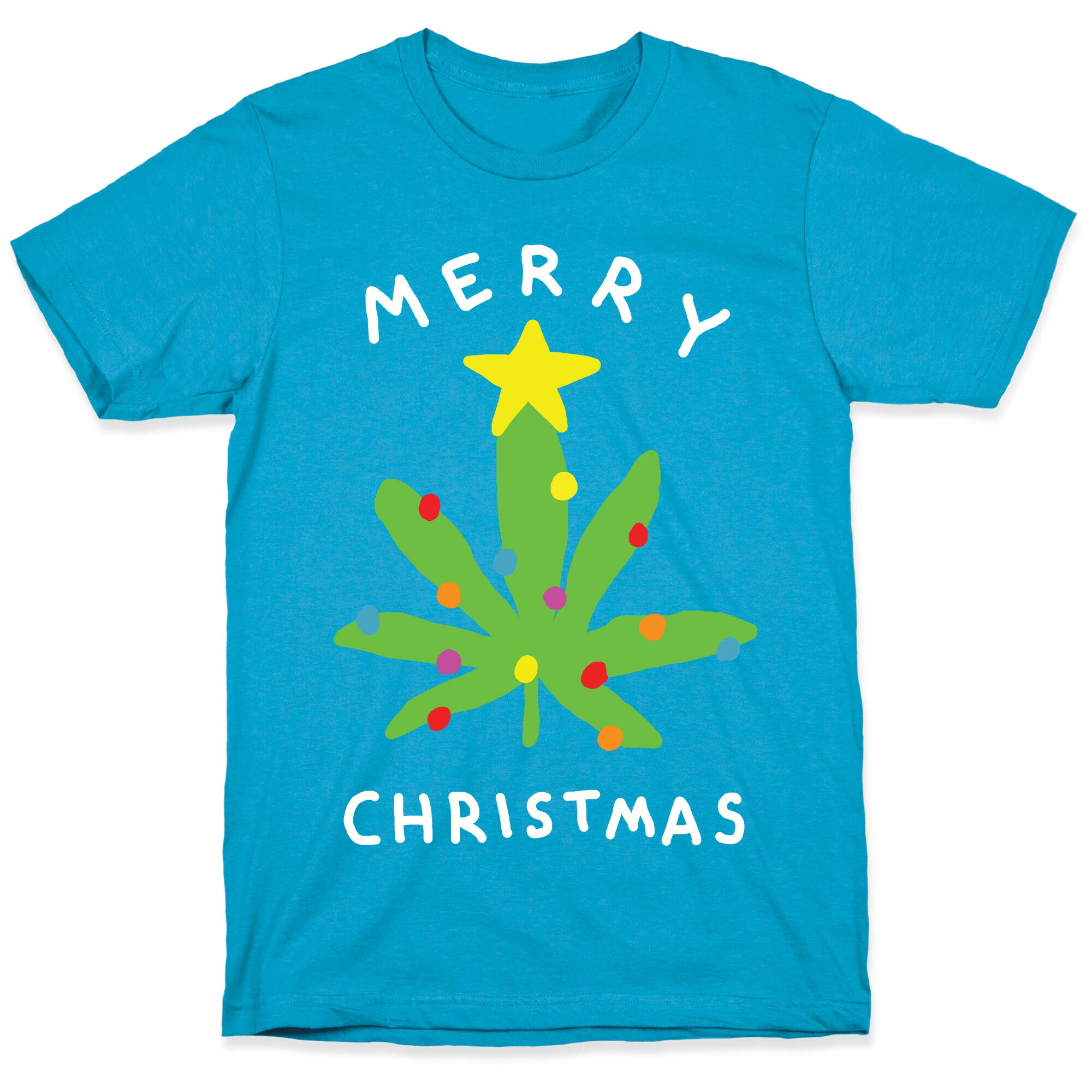 Merry Christmas Pot Leaf Unisex Triblend Tee