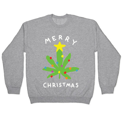Merry Christmas Pot Leaf Crewneck Sweatshirt