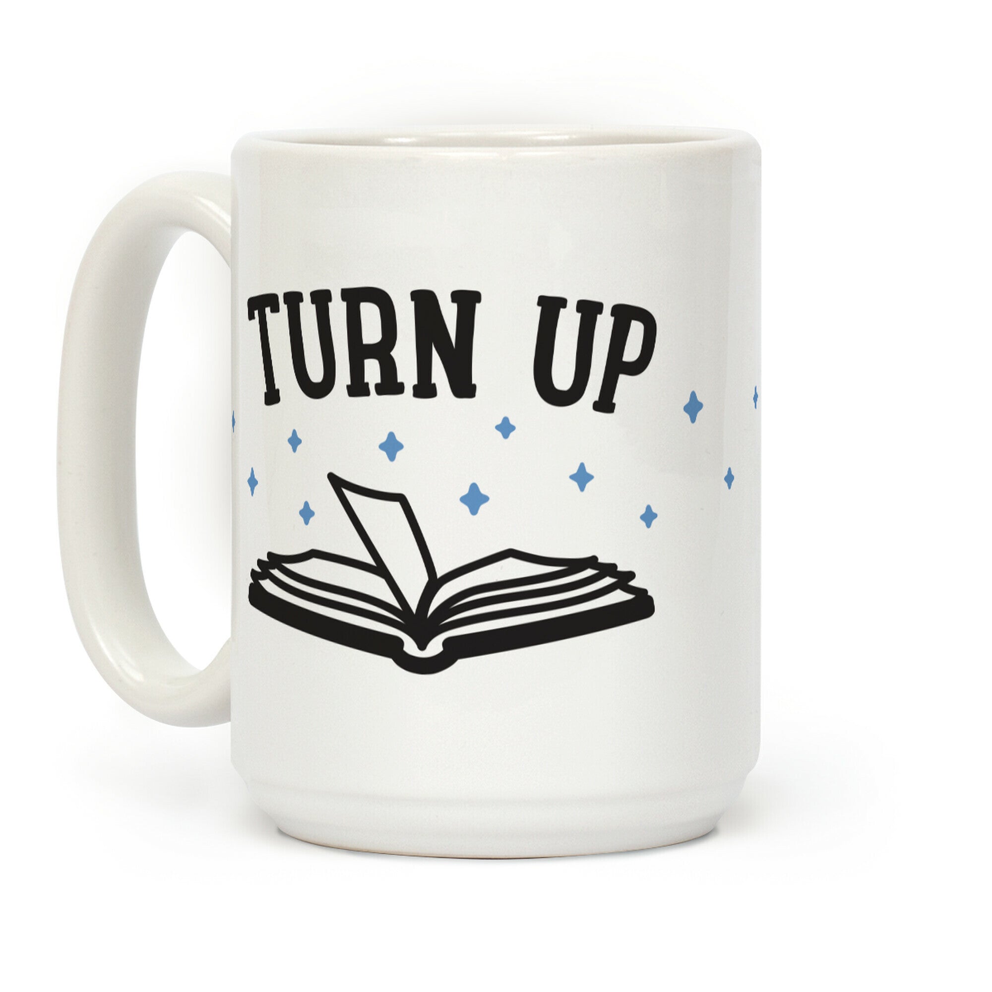 Turn Up Book Coffee Mug