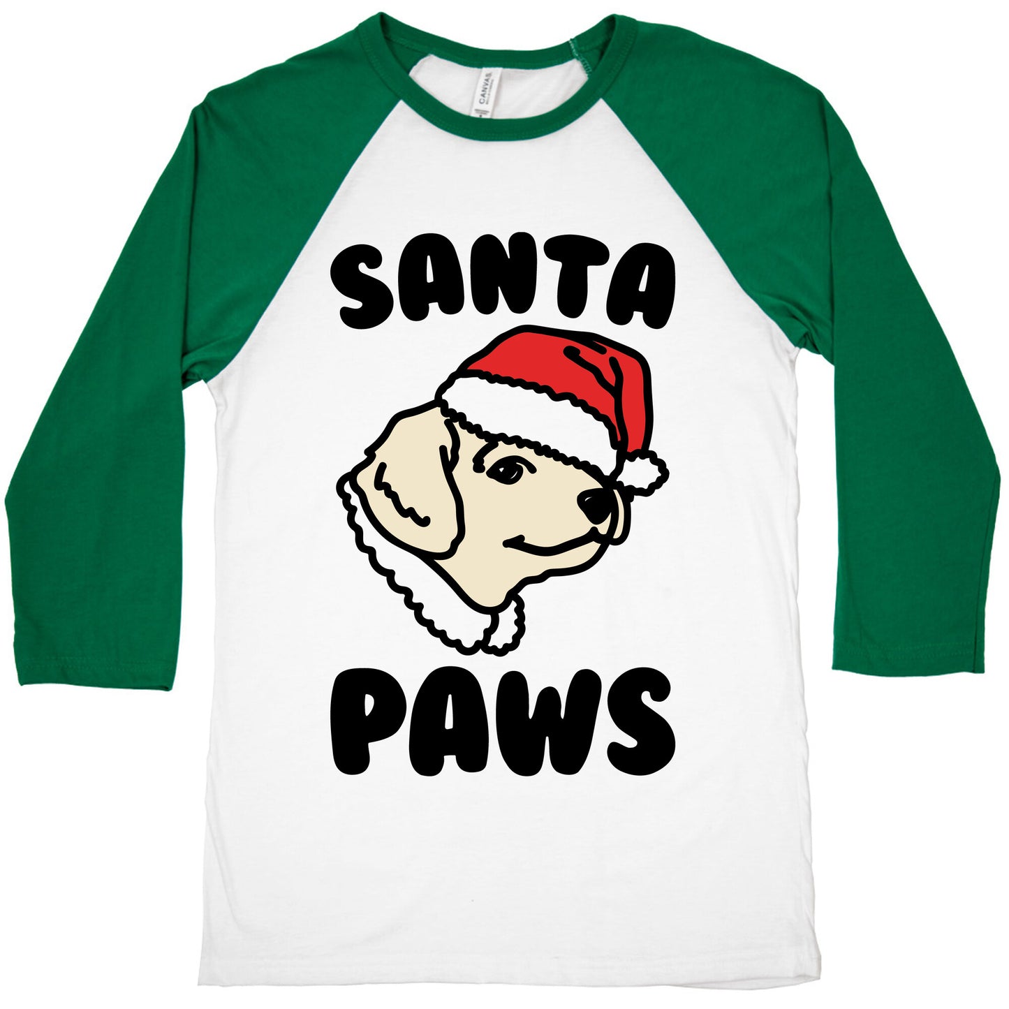 Santa Paws  Baseball Tee