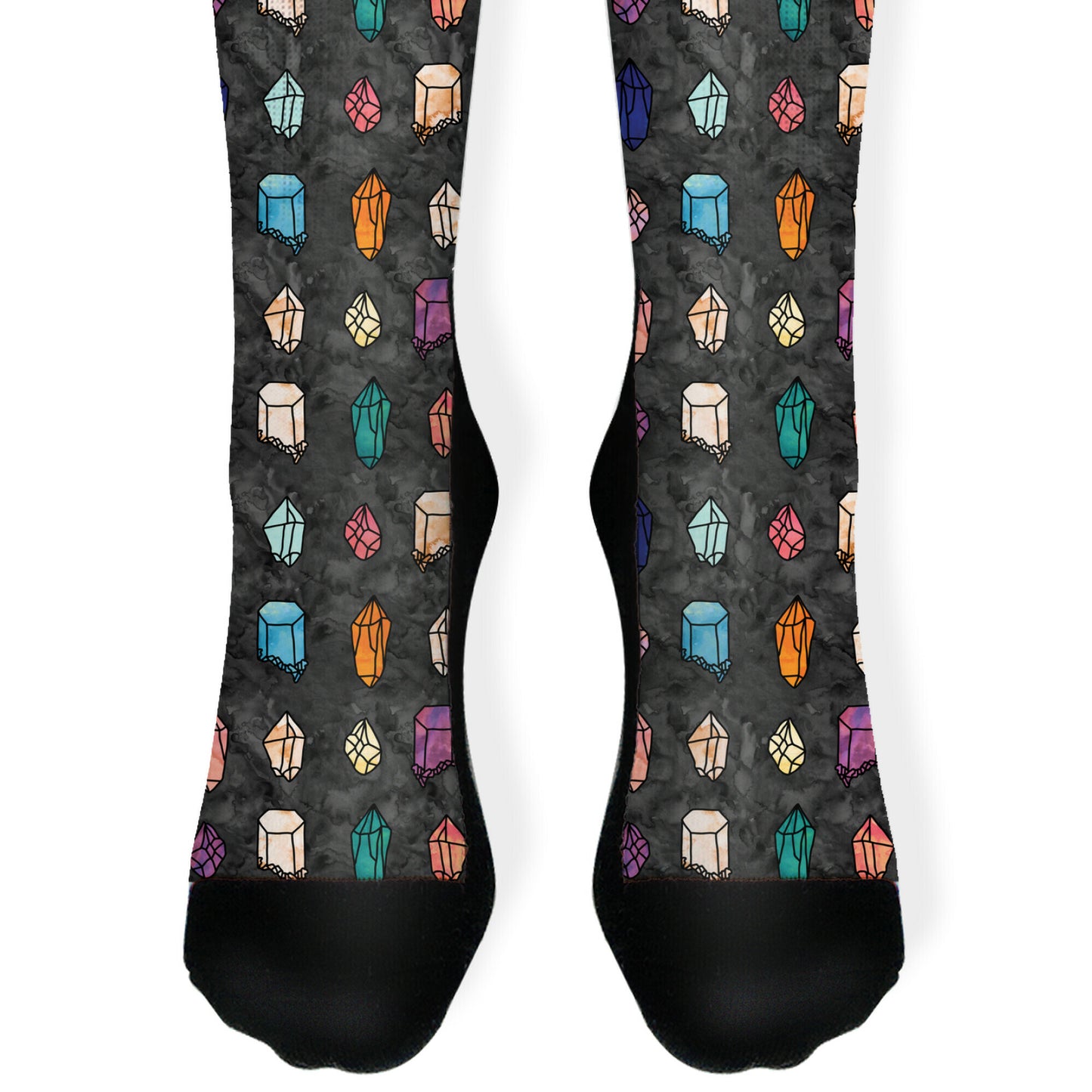 Watercolor Crystal Pattern Socks