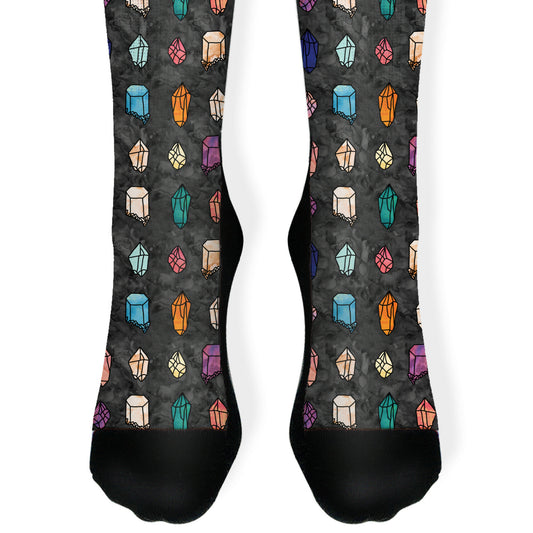 Watercolor Crystal Pattern Socks