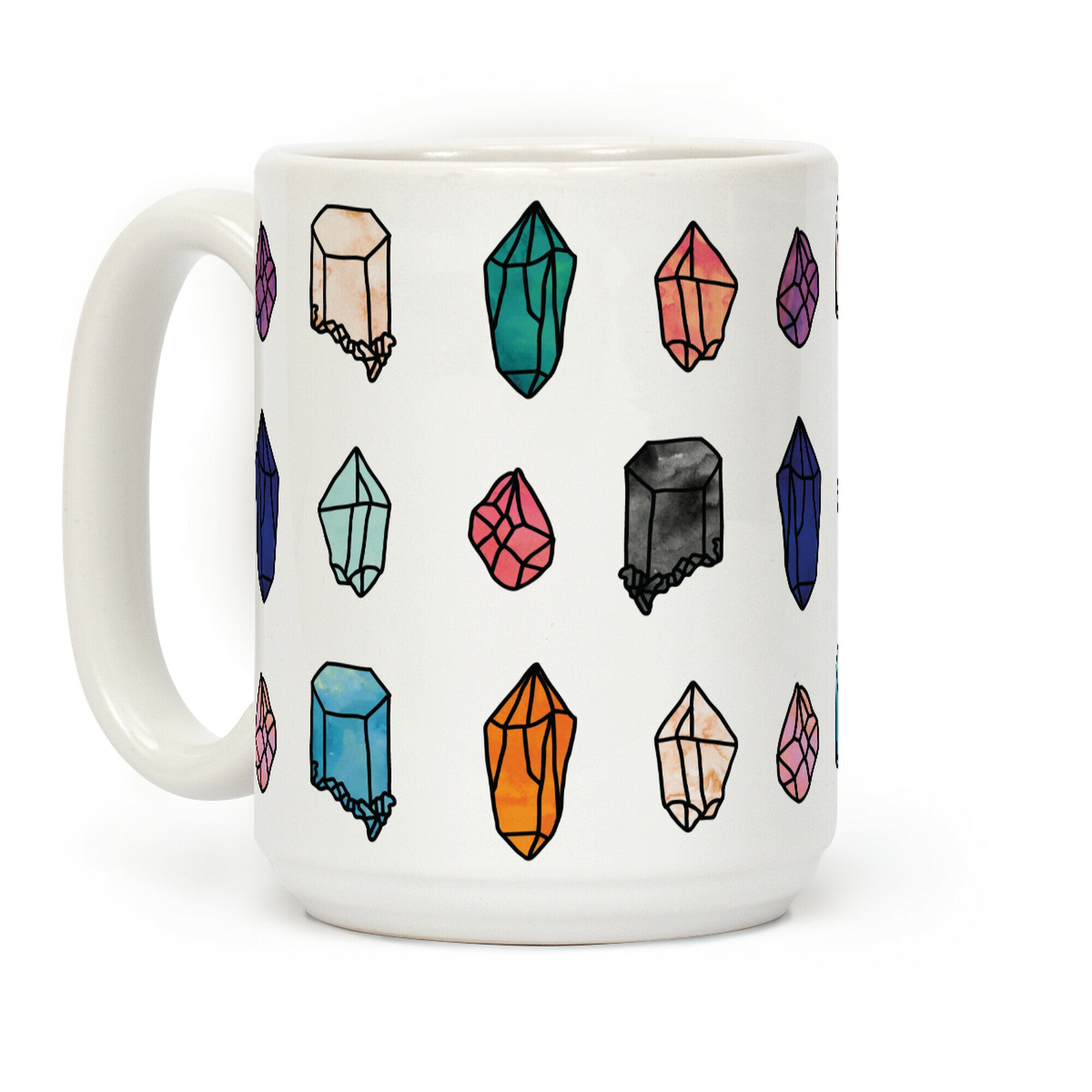 Watercolor Crystal Pattern Coffee Mug