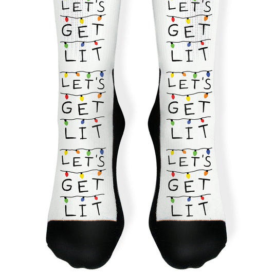 Let's Get Lit Christmas Lights Socks