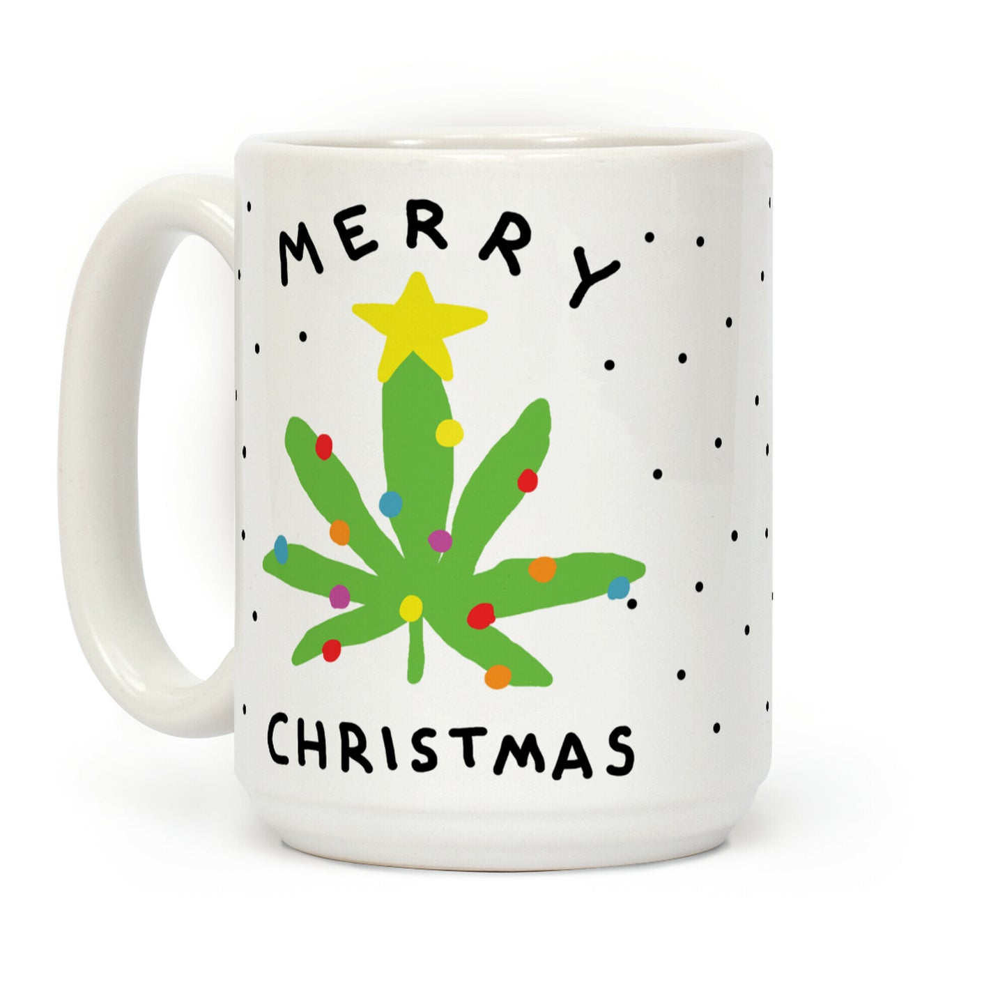 Merry Christmas Pot Leaf Coffee Mug