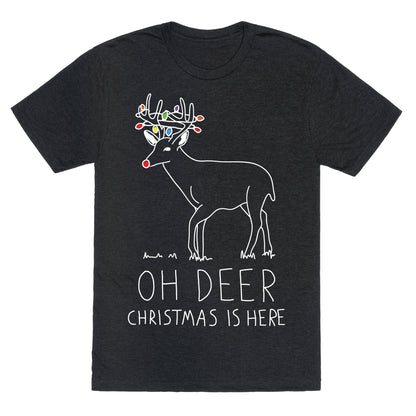 Oh Deer Christmas Is Here Unisex Triblend Tee