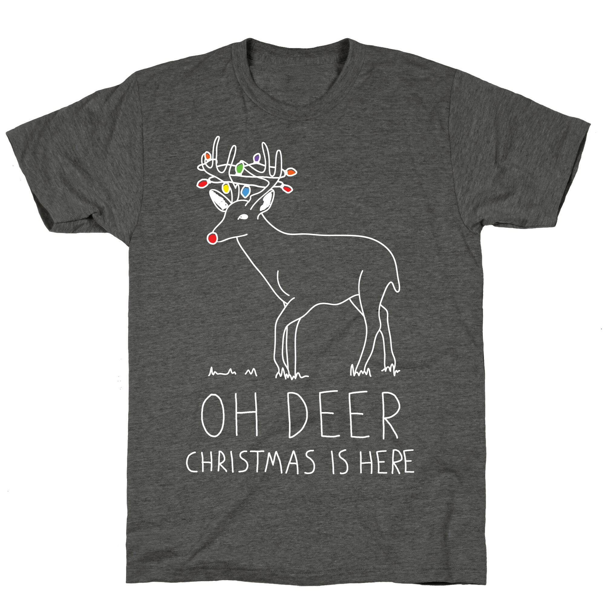 Oh Deer Christmas Is Here Unisex Triblend Tee