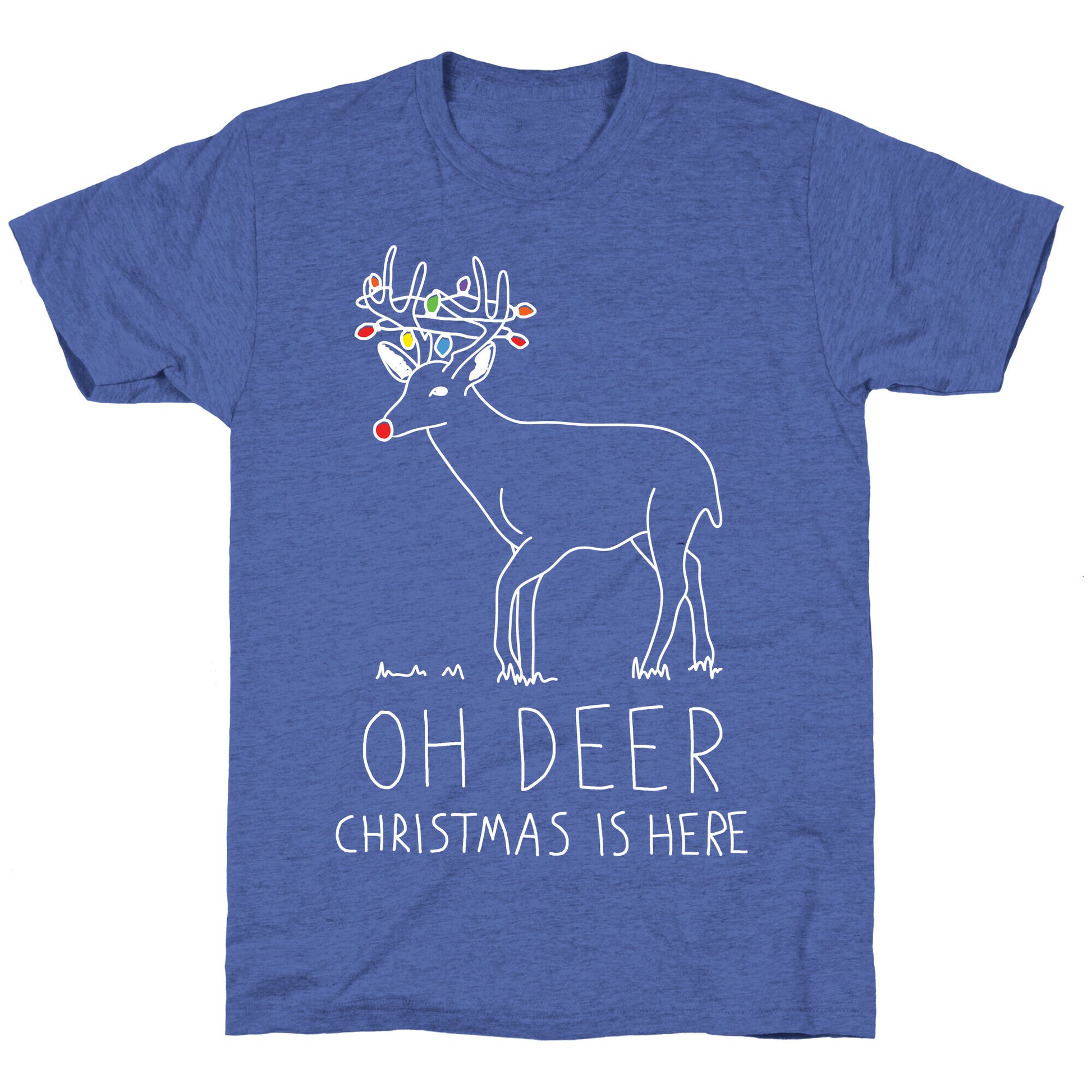 Oh Deer Christmas Is Here Unisex Triblend Tee