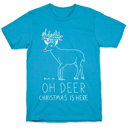 Oh Deer Christmas Is Here Unisex Triblend Tee