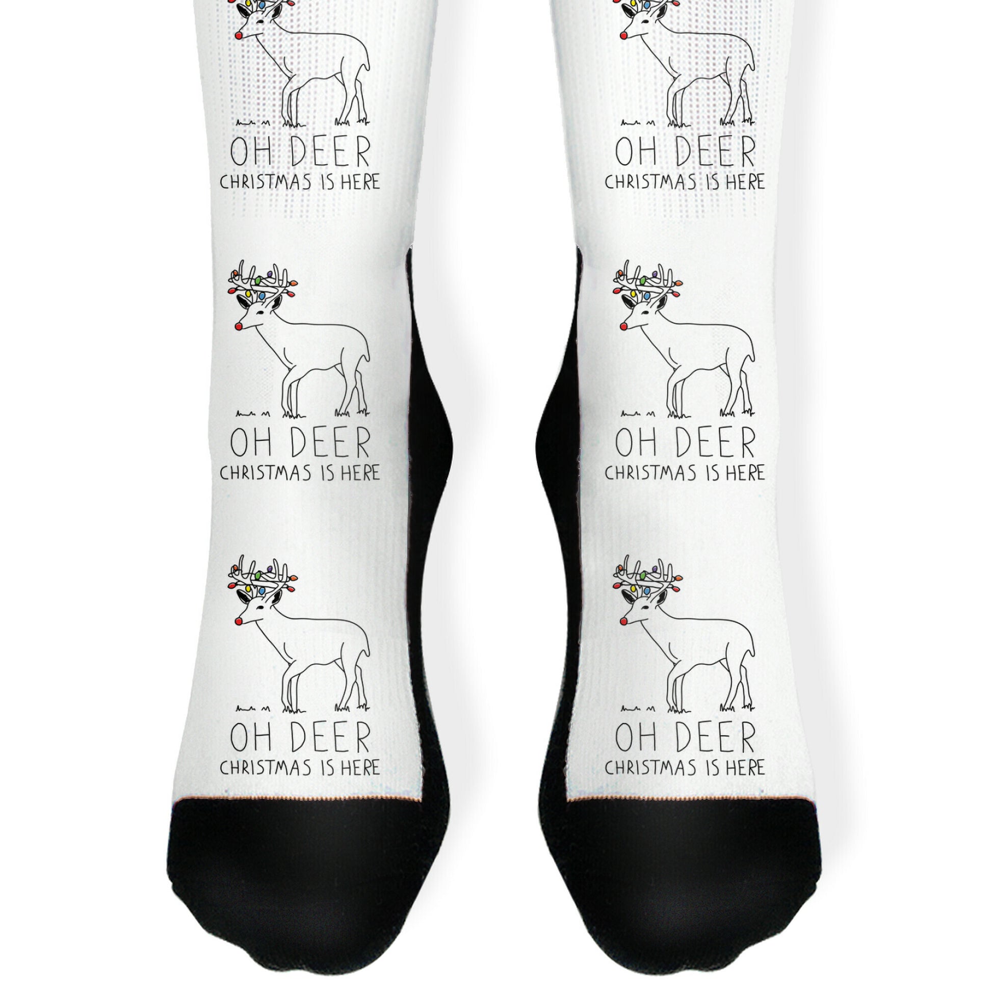Oh Deer Christmas Is Here Socks