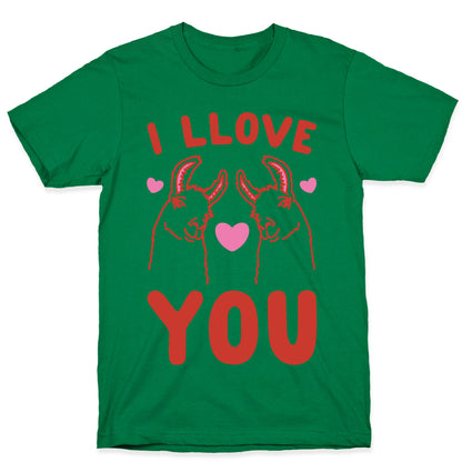 I LLove You LLama Valentine Parody T-Shirt